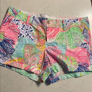 Lilly Pulitzer Multicolor Neon Floral Print Shorts